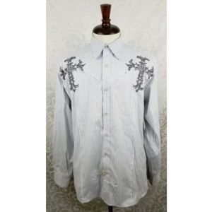 Roar Mens Button Down Shirt Large